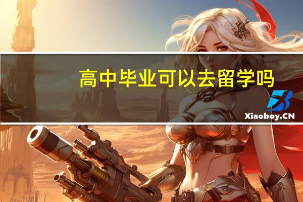 高中毕业可以去留学吗