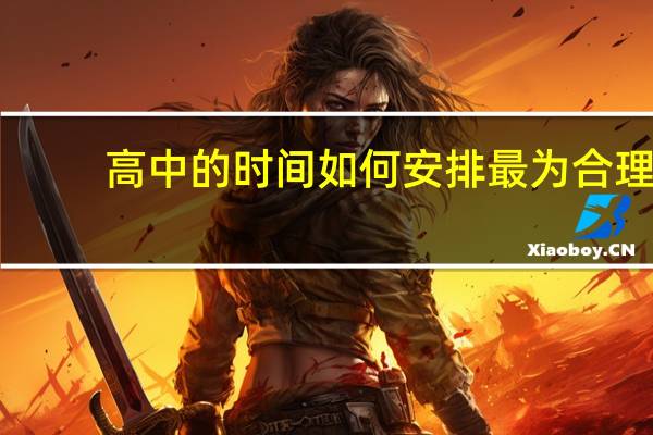 高中的时间如何安排最为合理