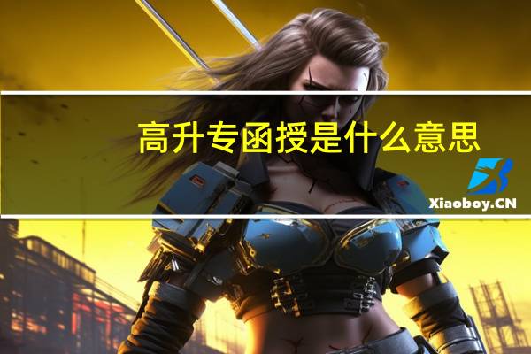 高升专函授是什么意思