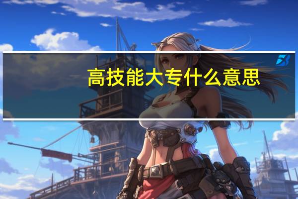 高技能大专什么意思