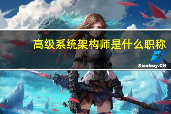 高级系统架构师是什么职称