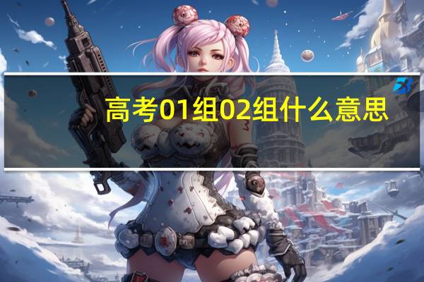 高考01组02组什么意思
