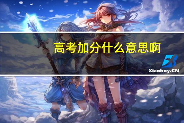 高考加分什么意思啊
