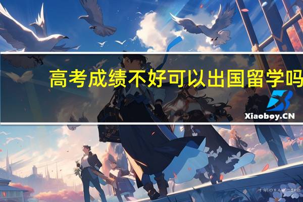 高考成绩不好可以出国留学吗