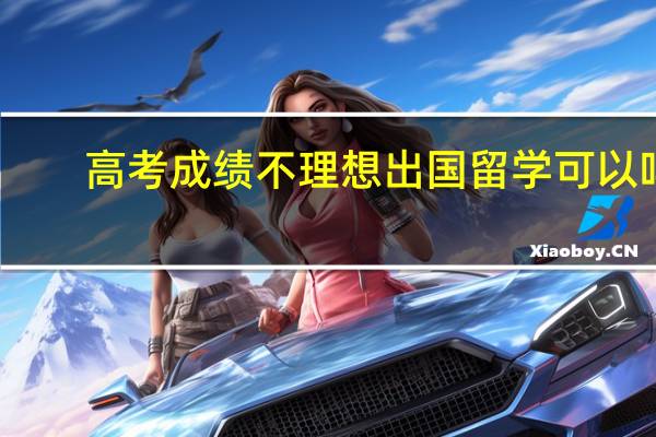 高考成绩不理想出国留学可以吗