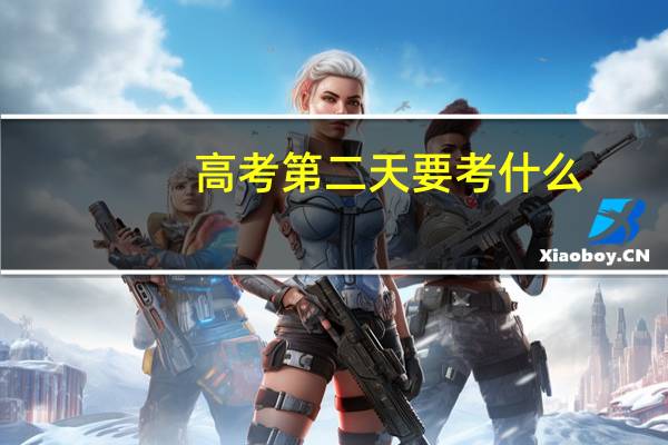 高考第二天要考什么