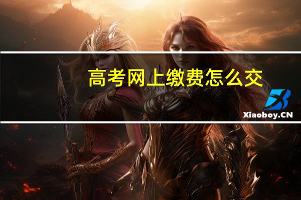 高考网上缴费怎么交