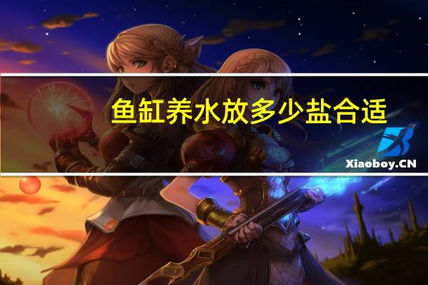 鱼缸养水放多少盐合适