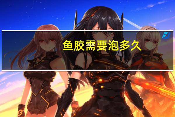 鱼胶需要泡多久