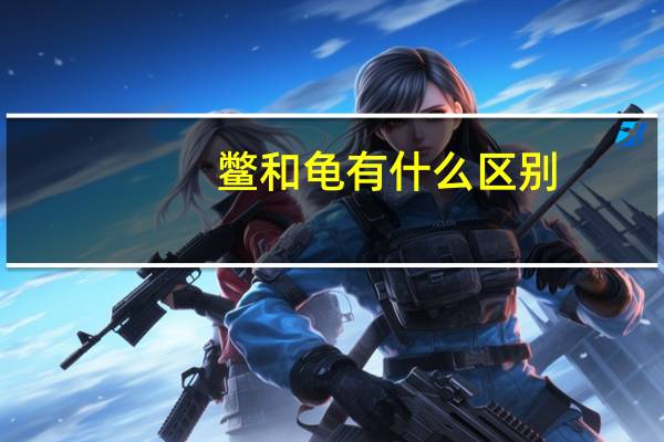 鳖和龟有什么区别