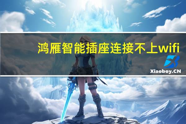鸿雁智能插座连接不上wifi