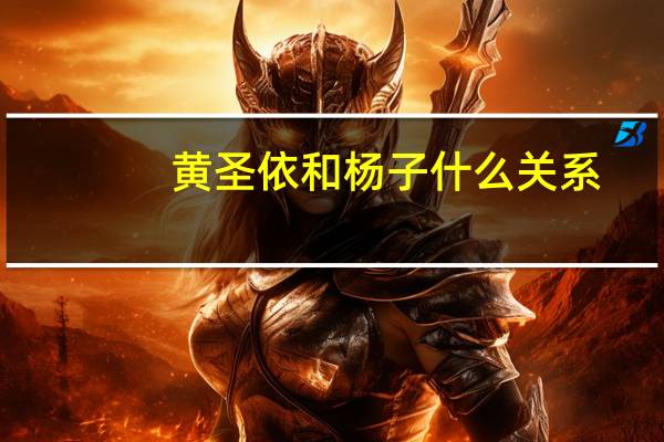 黄圣依和杨子什么关系