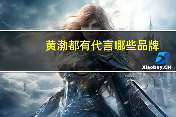 黄渤都有代言哪些品牌