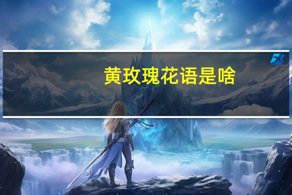黄玫瑰花语是啥
