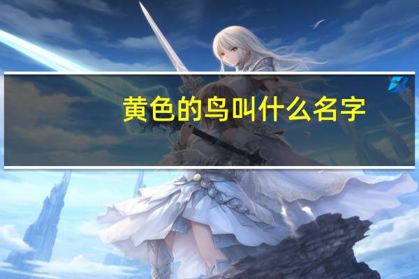 黄色的鸟叫什么名字