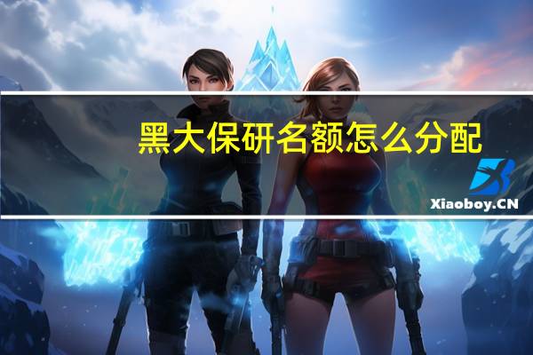 黑大保研名额怎么分配