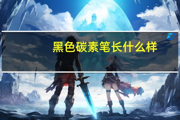 黑色碳素笔长什么样