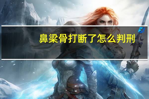 鼻梁骨打断了怎么判刑